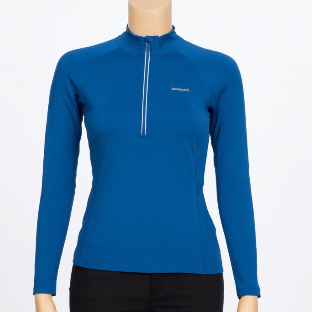 Patagonia Fore Runner 1/4 Zip Running Top Womens M Blue Long Sleeve